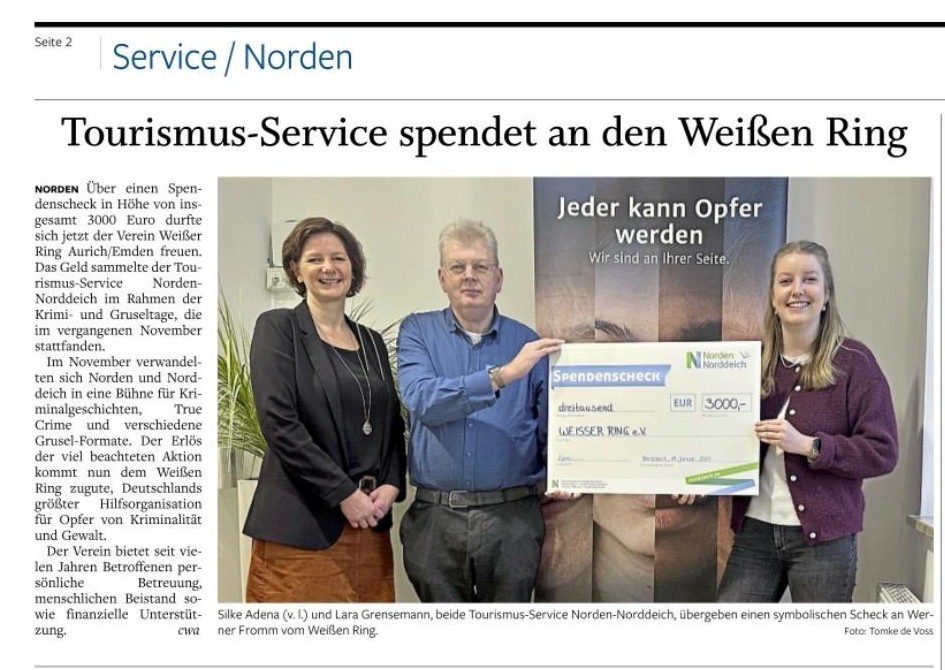 Zeitungsartikel aus dem Norder Kurier
